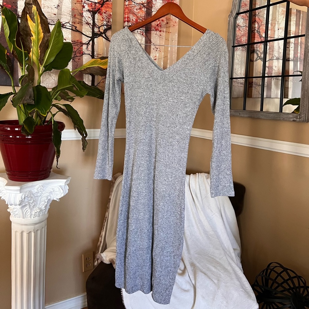 Grey Knit Dress